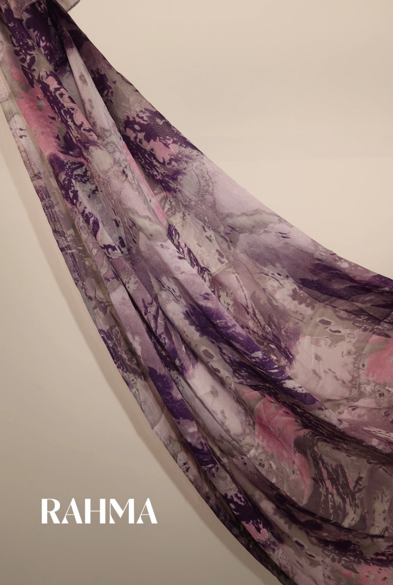 Violet Eclipse Printed Hijab