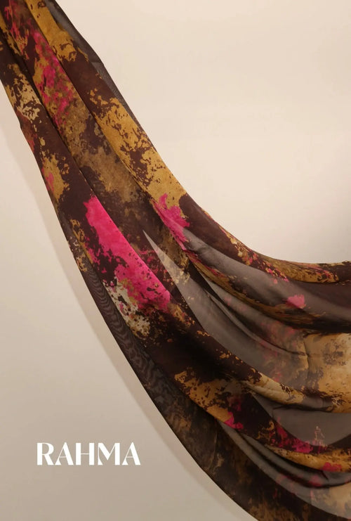 Ember Bloom Printed Hijab front view – From #1 Shop YAZIR – YAZIRCO