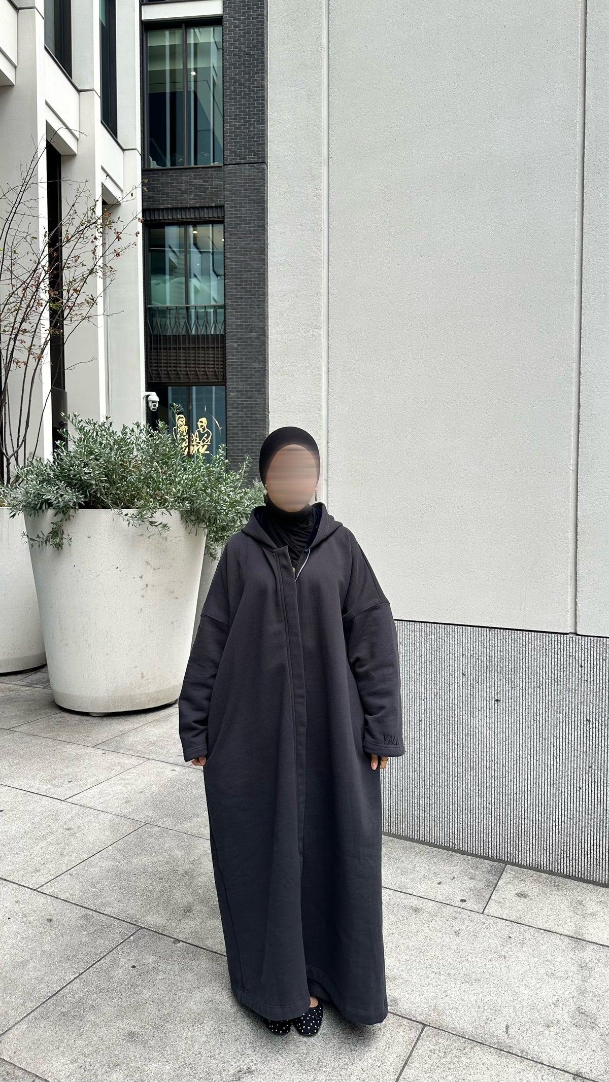 Hoodaya Night Black Winter Abaya