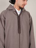 Men’s Mauve Moroccan Djellaba – Traditional Hooded Thobe