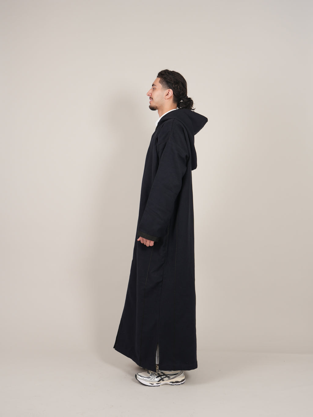 Navy Blue Moroccan Djellaba Thobe - Luxury Jubbah Made in Morocco - YAZIR Winter