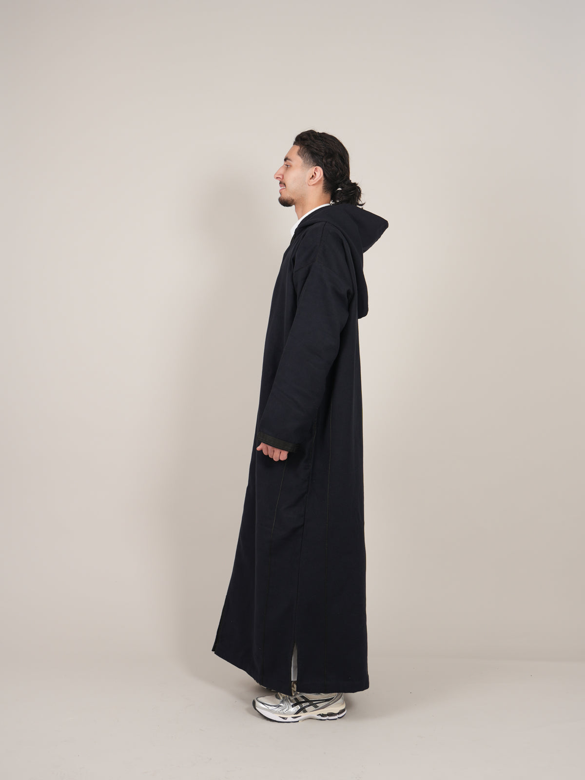 Navy Blue Moroccan Djellaba Thobe - Luxury Jubbah Made in Morocco - YAZIR Winter