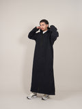 Navy Blue Moroccan Djellaba Thobe - Luxury Jubbah Made in Morocco - YAZIR Winter