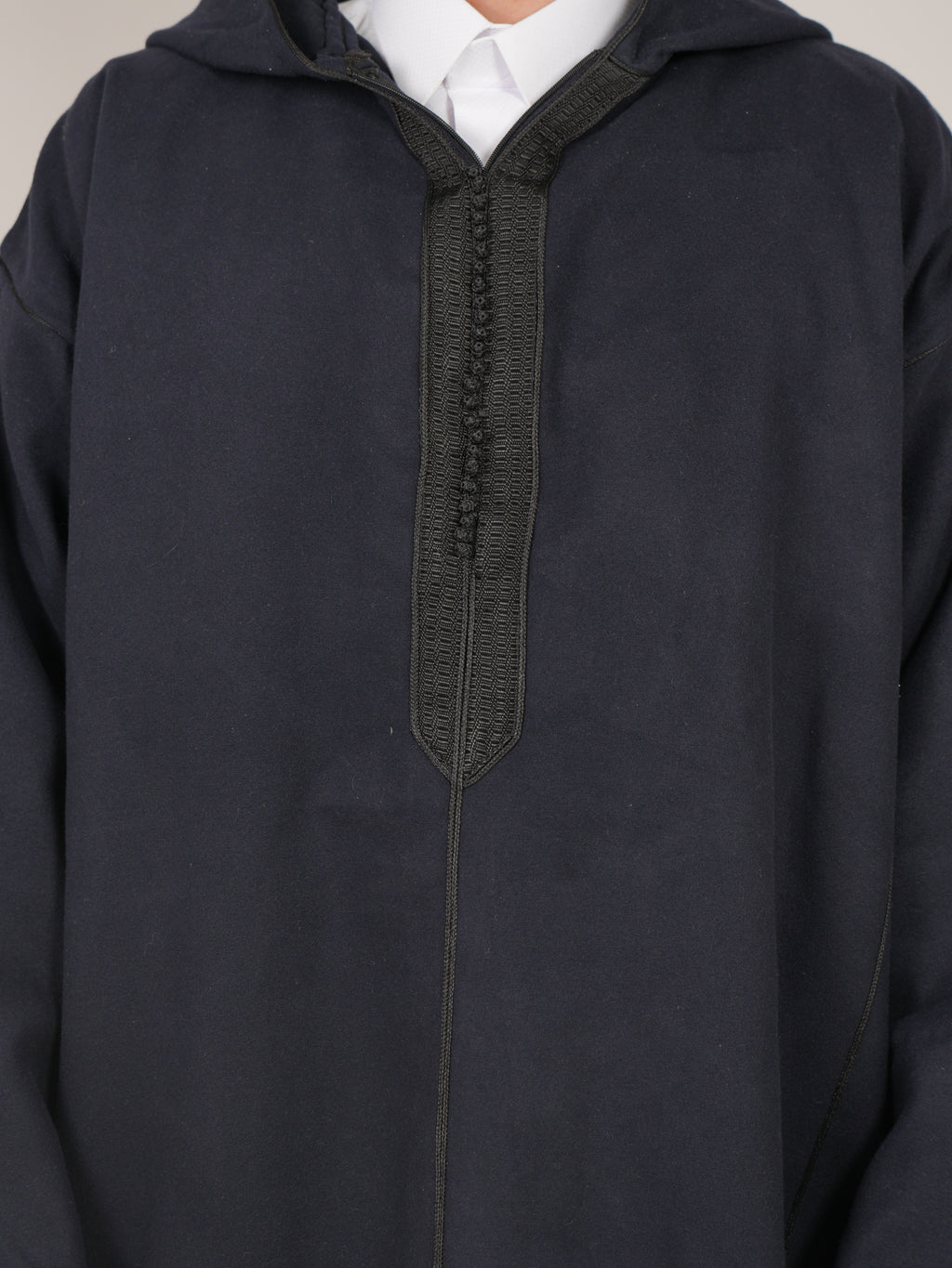 Navy Blue Moroccan Djellaba Thobe - Luxury Jubbah Made in Morocco - YAZIR Winter