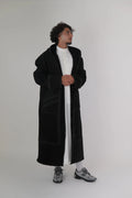 Men’s Black Farwa Coat (With No Hood & Zip) front view – From #1 Shop YAZIR – YAZIRCO