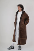 Men’s Brown Farwa Coat front view – From #1 Shop YAZIR – YAZIRCO