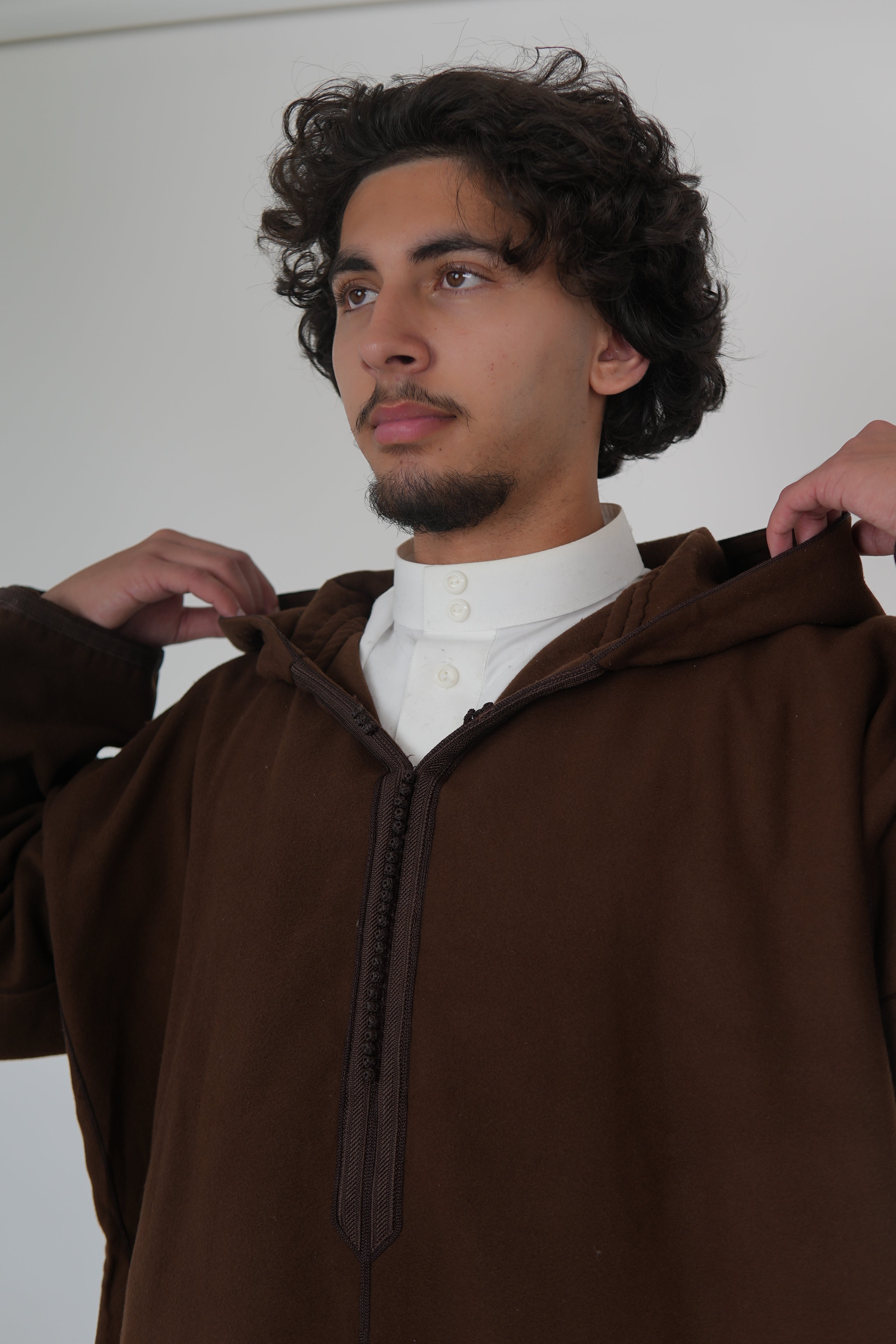 Moroccan Jellaba robe with hood